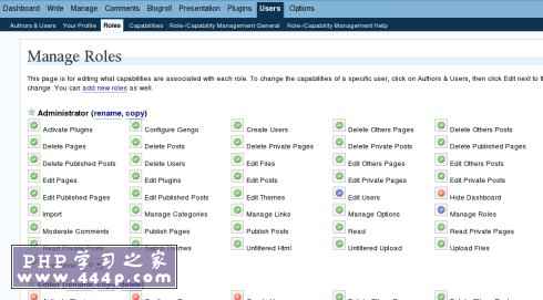 Role Manager for WordPress: Role Management