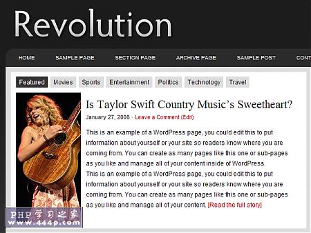 WP Premium Template: Revolution Pro Media