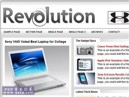 WP Premium Template: Revolution Tech